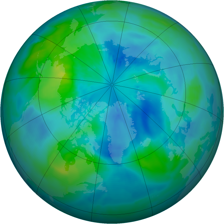 Arctic ozone map for 24 September 2012